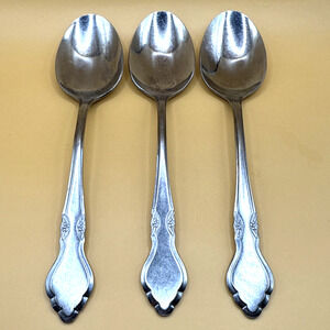 (3) Oneida Northland MUSETTE 6 7/8 Oval Soup Spoon Place Stainless Replacement
